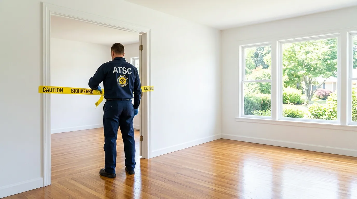 Certified biohazard cleanup crew performing Decomposition Cleanup in Glen Ridge